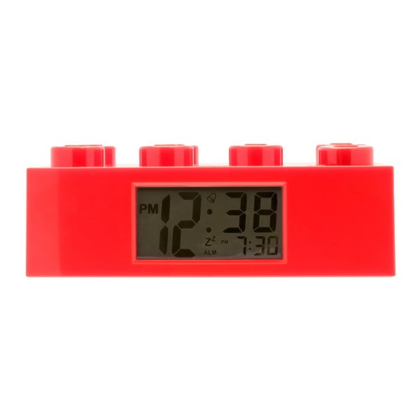 Sarkans pulkstenis ar LEGO® Brick modinātāju