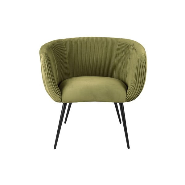 Zaļš ēdamistabas krēsls ar samta apdari Majestic – Leitmotiv