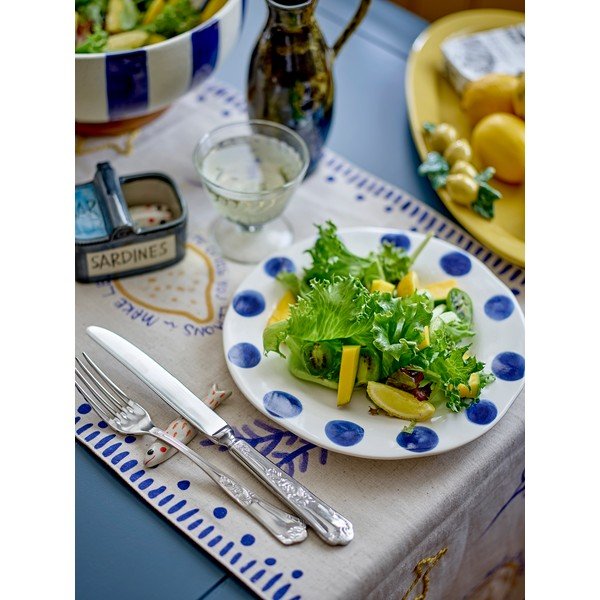 Balti/zili akmensmasas šķīvji (3 gab.) ø 28 cm Linora – Bloomingville-image-3