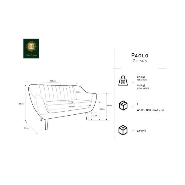 Bordo sarkans divvietīgs dīvāns Mazzini Sofas Benito-image-3