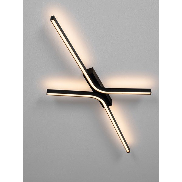 Matēti melna alumīnija LED griestu lampa ar regulējamu spilgtumu 50x100 cm Akro – Nova Luce-image-1