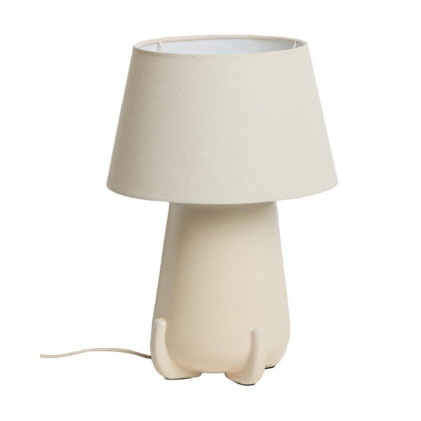 Bēša/ziloņkaula krāsas keramikas galda lampa (augstums 45,5 cm) Odra – Kave Home