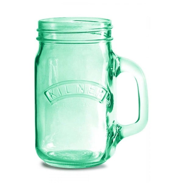 Stikls ar rokturi Kilner, zaļš