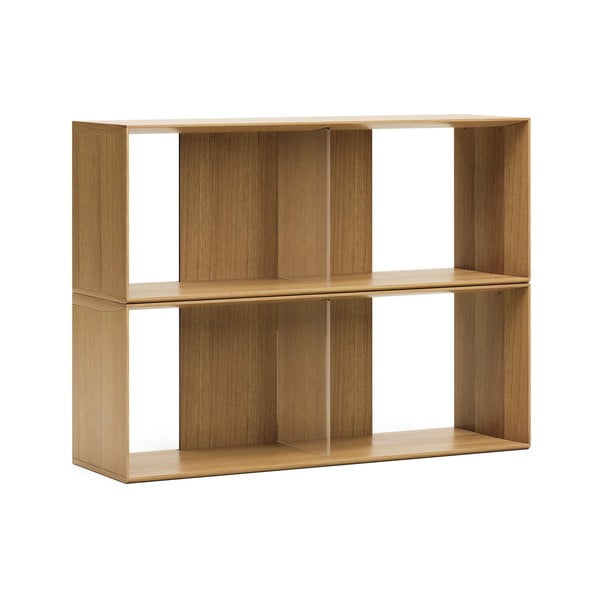 Dabīga toņa modulārā plauktu sistēma ar ozolkoka imitāciju (2 gab.) 101x76 cm Litto – Kave Home-image-2