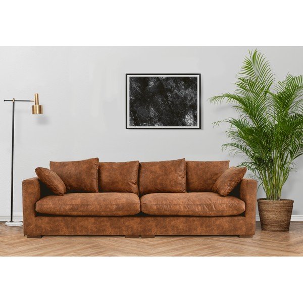 Konjakbrūns dīvāns 266 cm Comfy – Scandic-image-1