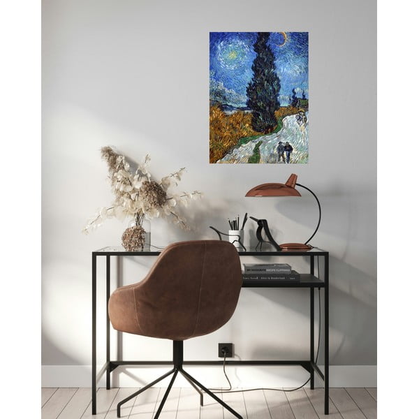 Gleznas reprodukcija 45x60 cm Country road in Provence by night – Fedkolor-image-1