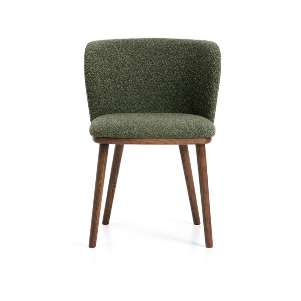 Zaļš polsterēts ēdamistabas krēsls Ciselia – Kave Home-image-4