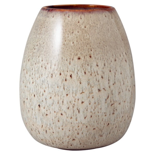 Pelēki bēša keramikas vāze Villeroy & Boch Like Lave, augstums 17,5 cm