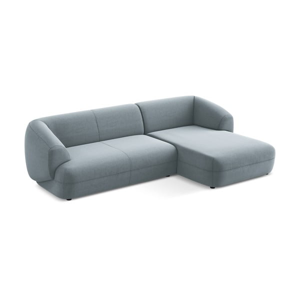 Gaiši zils samta stūra dīvāns (ar labo stūri) Moana – Makamii-image-3