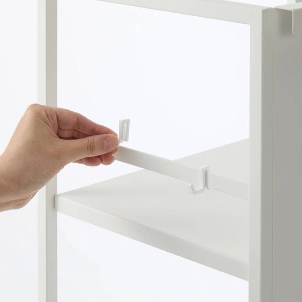 Balts metāla plaukts uz riteņiem 42x84,5x32 cm Tower – YAMAZAKI-image-4