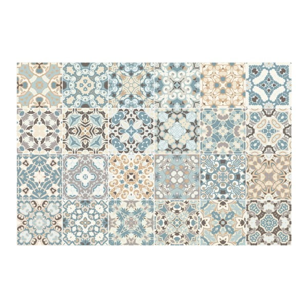 24 dekoratīvo sienas uzlīmju komplekts Ambiance Underwater Garden, 10 x 10 cm-image-2