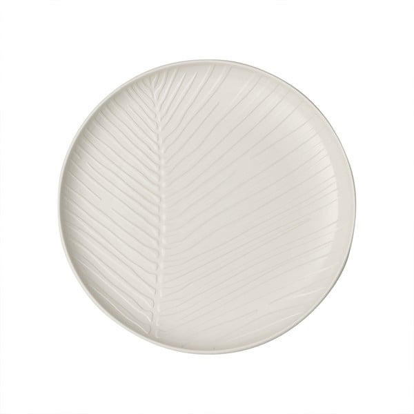 Balts porcelāna šķīvis Villeroy & Boch Leaf, ⌀ 24 cm