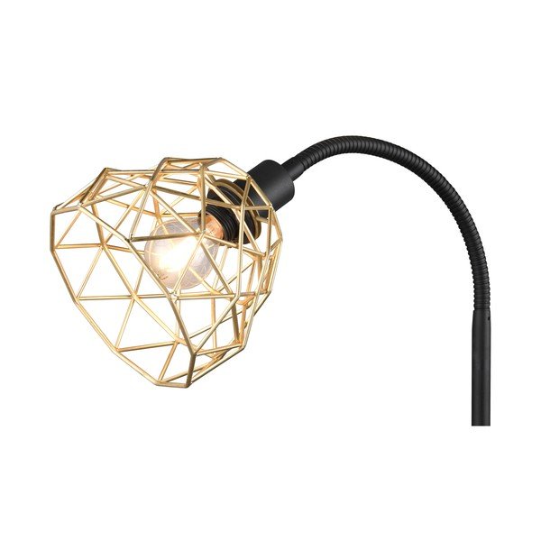 Melna/zelta krāsas stāvlampa ar metāla abažūru (augstums 180 cm) Haval – Reality-image-2