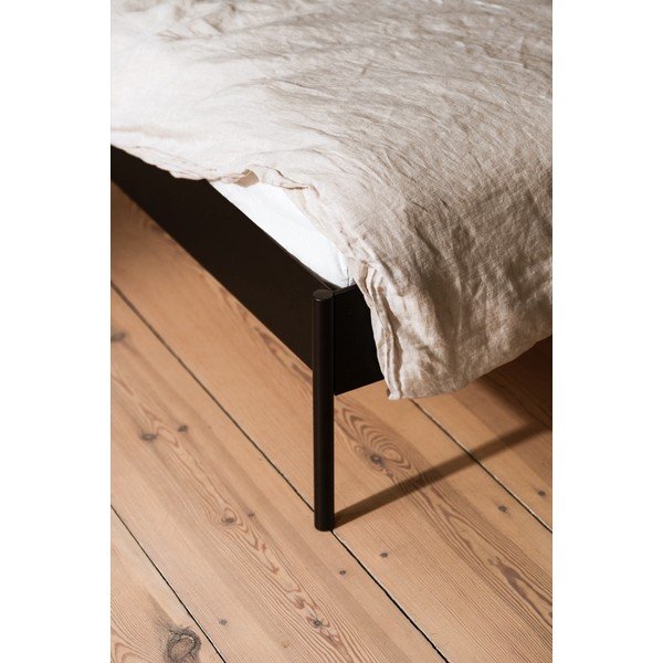 Balta tērauda divvietīga gulta bez galvgaļa ar redelēm 200x200 cm Eton Basic – noo.ma-image-4