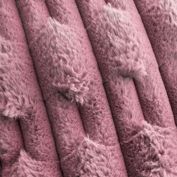 Mikroplīša dekoratīvais spilvens 50x50 cm Carved Fur – Bianca-image-1