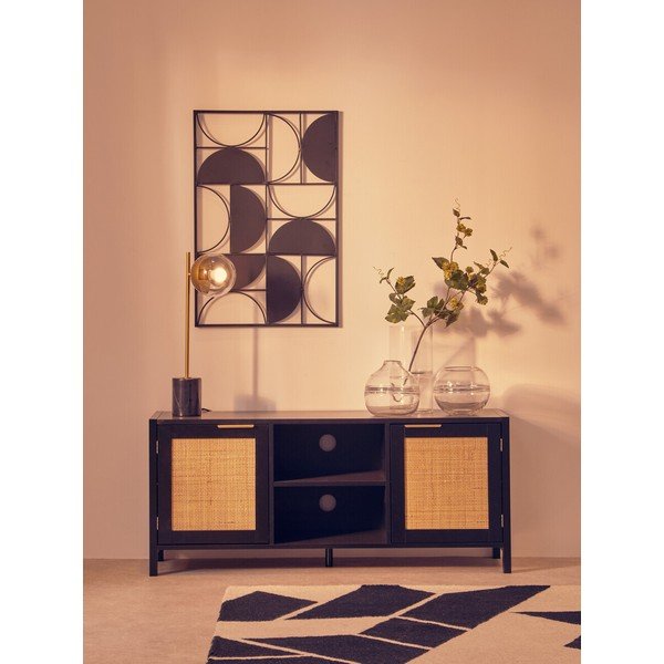 Melns TV galdiņš 120x52x38 cm Sherman – Premier Housewares-image-1