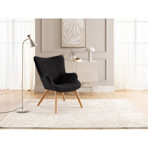 Melns velveta atpūtas krēsls Niko – Ropez-image-4