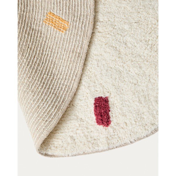 Krēmkrāsas kokvilnas bērnu paklājs ø100 cm Epifania – Kave Home-image-3