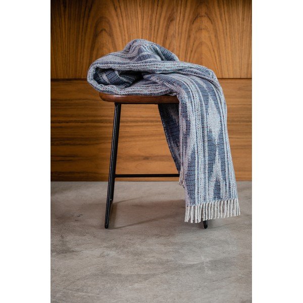 Zils pleds ar kokvilnu Euromant Zanzibar, 140 x 180 cm-image-1