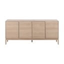 Dabīga toņa zema kumode ar ozolkoka imitāciju 180x80 cm Linley – Actona