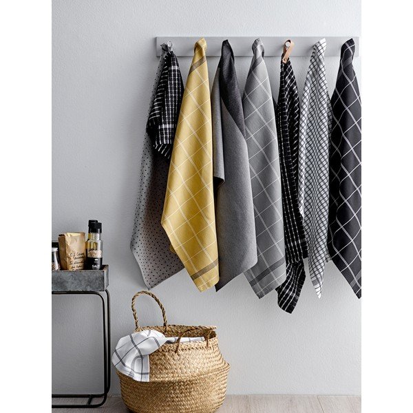 Dzeltens kokvilnas virtuves dvielis Södahl Geometric, 50 x 70 cm-image-1