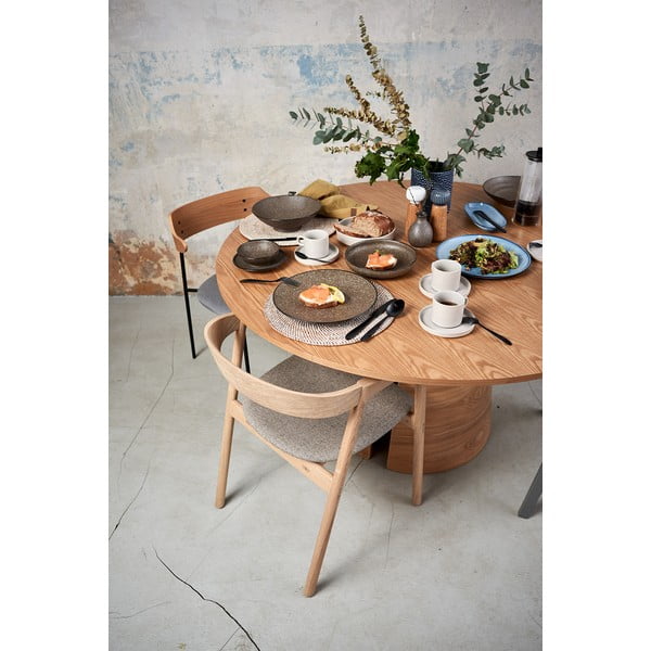 Dabīga toņa apaļš ēdamgalds ar ozolkoka imitāciju ø 137 cm Cep – Teulat-image-4