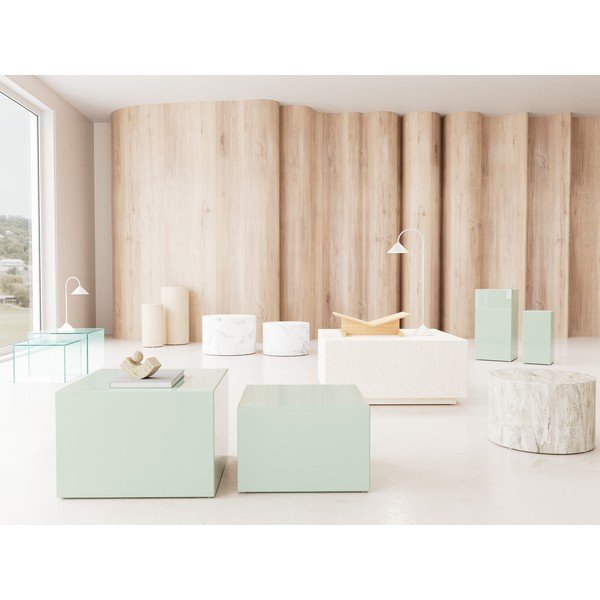 Stikla žurnālgaldiņi (2 gab.) 50x50 cm Dice – Actona-image-1