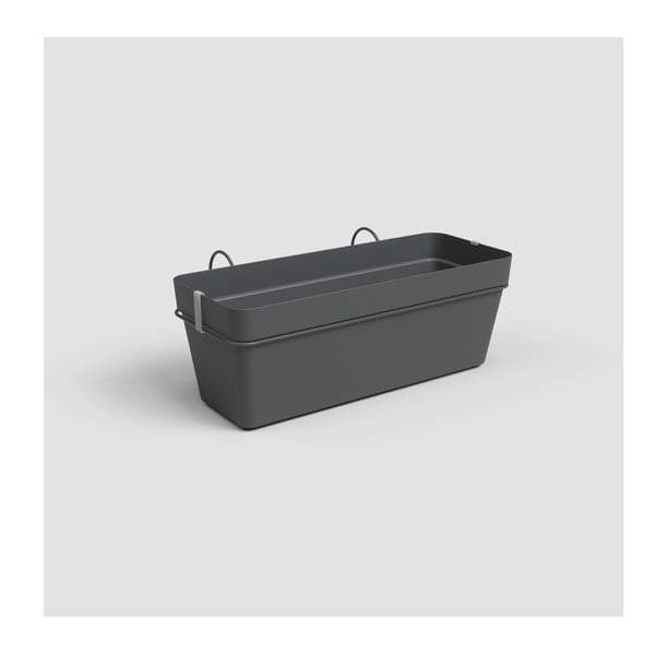 Pārstrādātas plastmasas piekarināma un pie sienas liekama/pašlaistoša puķu kaste 50 cm Capri – Artevasi-image-1