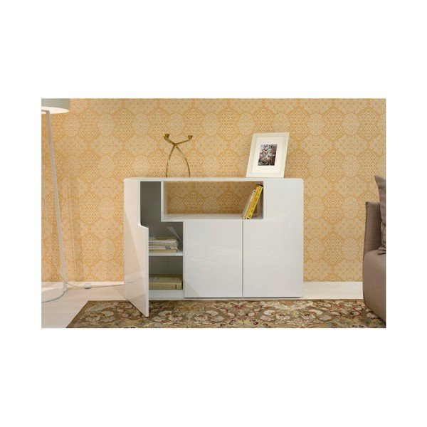 Balta spīdīga kumode TemaHome Jade-image-4