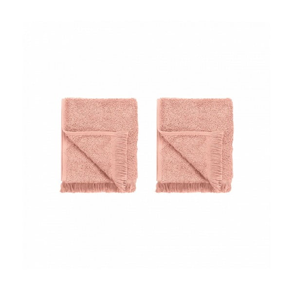 Rozā kokvilnas dvieļi (2 gab.) 30x50 cm FRINO – Blomus-image-3