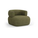 Zaļš atpūtas krēsls no buklē auduma Jenny – Micadoni Home