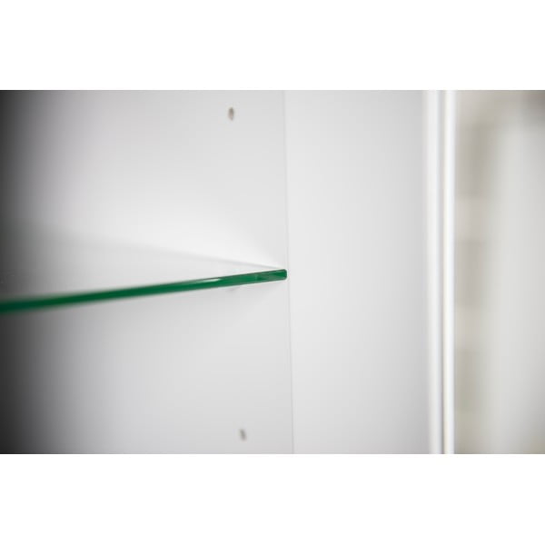 Pelēka vitrīna ar ozolkoka kājām Tenzo Dot, augstums 175 cm-image-1