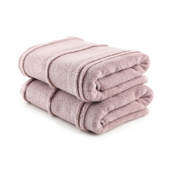 Rozā frotē dvieļi (2 gab.) 50x90 cm Arden – Foutastic