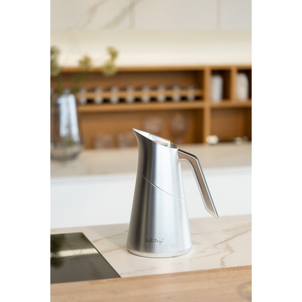 Matētas sudraba krāsas termoss 1 l Soho – Vialli Design-image-4