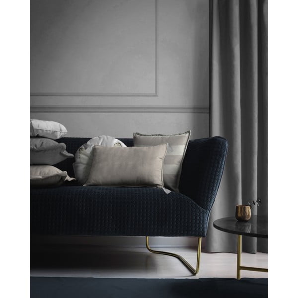 Pelēks samta spilvens Velvet Atelier Borlas, 50 x 35 cm-image-1