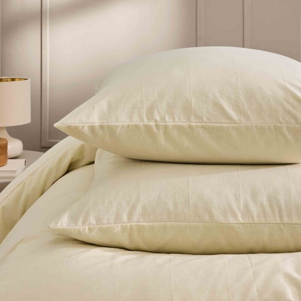 Ziloņkaula krāsas divguļamā gultas veļa 240x220 cm Linella – douceur d'intérieur-image-3