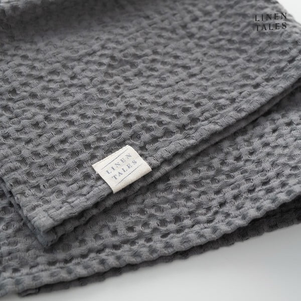 Tumši pelēki dvieļi (3 gab.) Honeycomb – Linen Tales-image-4