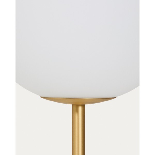 Balta/zelta krāsas stāvlampa ar stikla abažūru (augstums 165 cm) Brisia – Kave Home-image-2