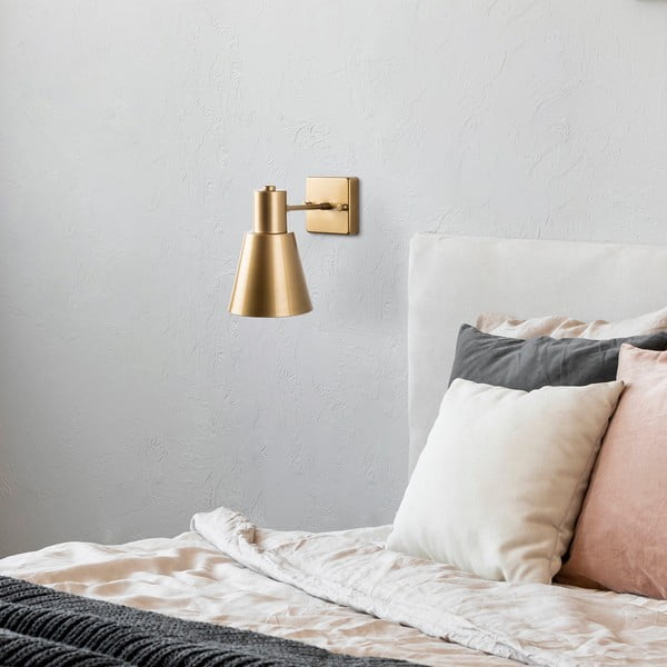 Zelta krāsas sienas lampa ø 14 cm Funnel – Opviq lights-image-2