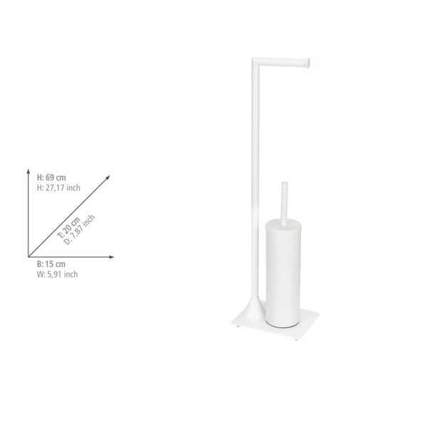 Balts tērauda tualetes papīra turētājs ar statīvu Hella – Wenko-image-3