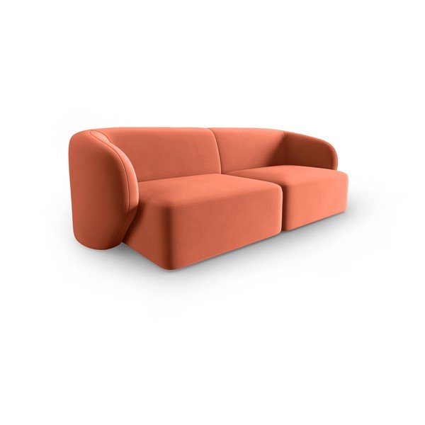 Rozā samta dīvāns 188 cm Paolo – Milo Casa-image-2