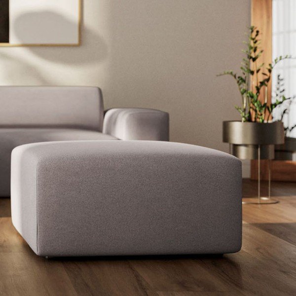 Pelēks samta kāju soliņš Villet – Rodier-image-4