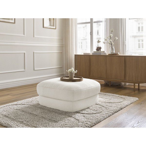 Balts kāju soliņš no buklē auduma Leonore – Bobochic Paris-image-3