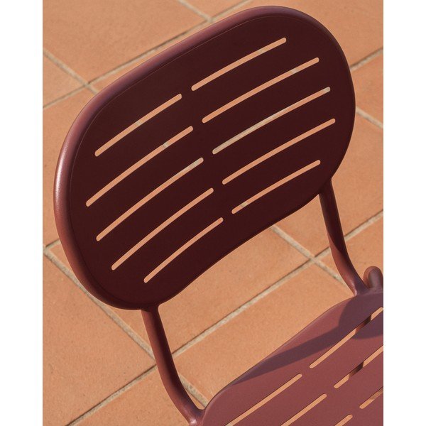 Bordo metāla dārza krēsls Brai – Kave Home-image-2
