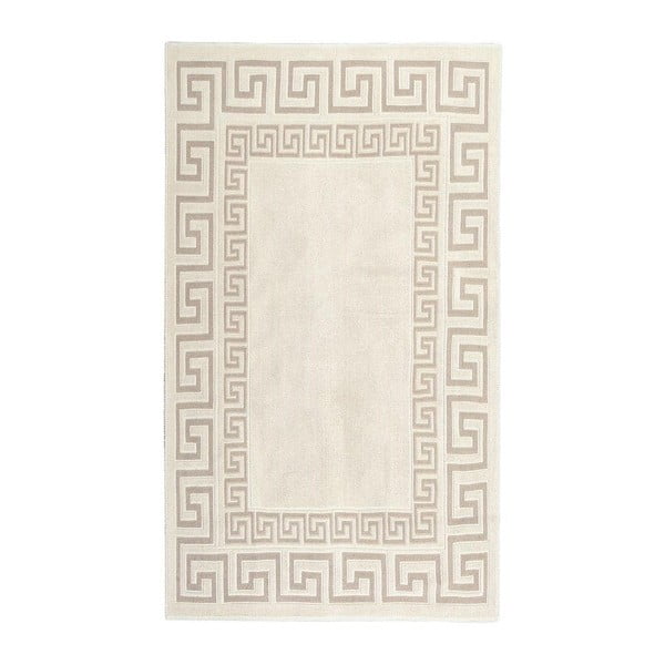Krēmkrāsas un balts kokvilnas paklājs Orient 80 x 150 cm