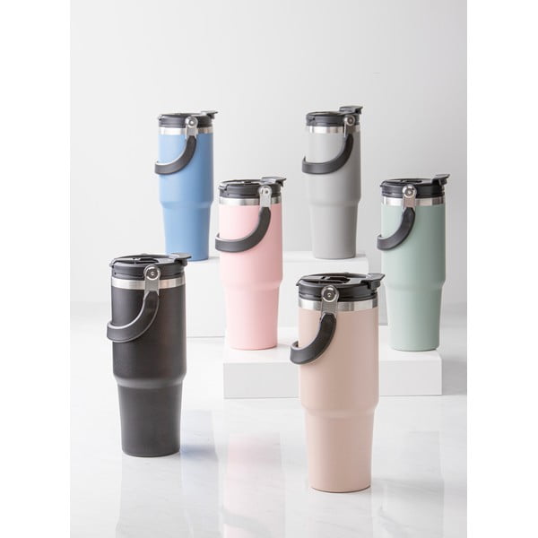 Zila nerūsējošā tērauda pudele ceļojumiem 1 l Eco – Ladelle-image-1