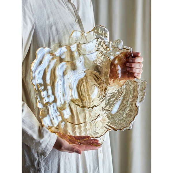 Bēša stikla bļoda ø 38,5 cm Asimi – Bloomingville-image-3