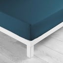 Zils kokvilnas palags ar gumiju 160x200 cm Lina – douceur d'intérieur