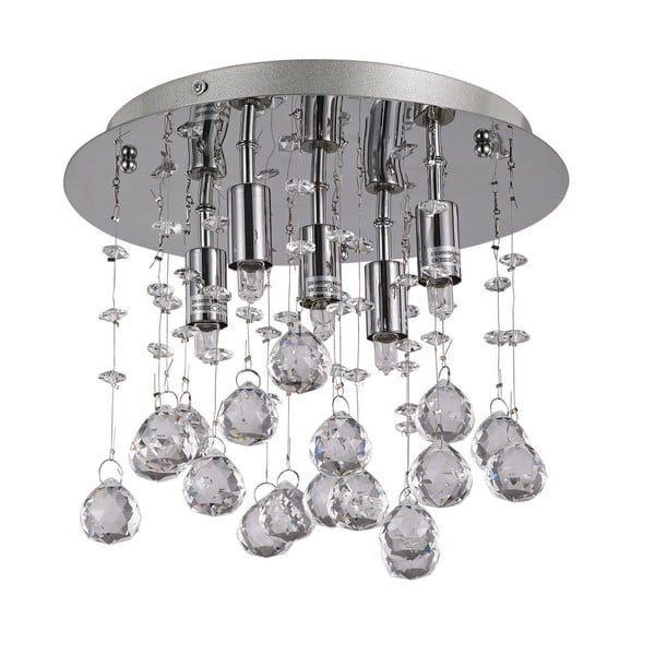 Griestu lampa Evergreen Lights Crido Drops Chrome, ⌀ 26 cm