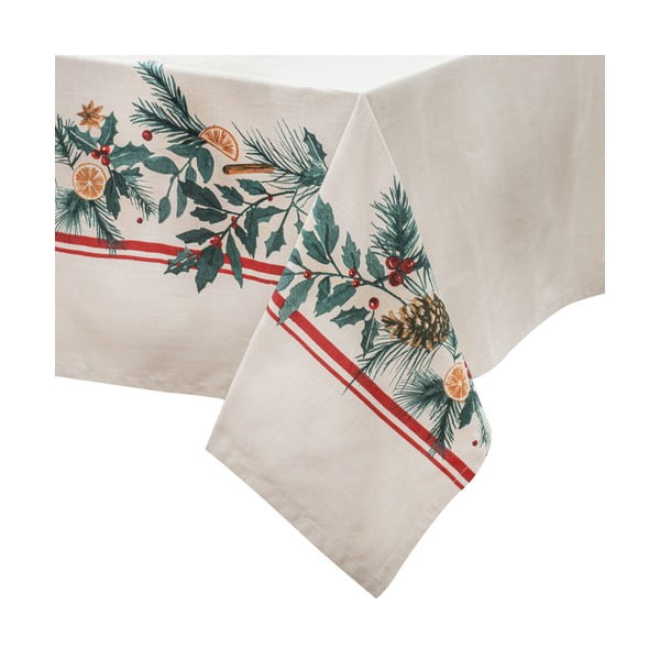 Kokvilnas galdauts ar Ziemassvētku motīvu 150x300 cm Evergreen – Ladelle